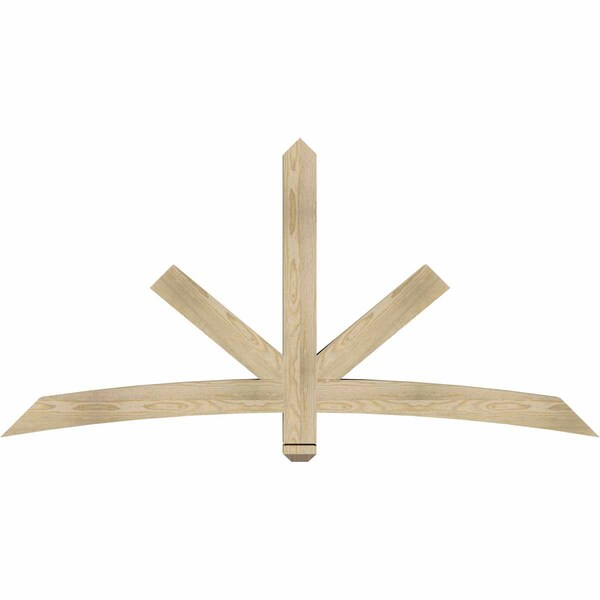 Ekena Millwork Alberta Rough Sawn Timber Gable Bracket, Douglas Fir, 72"W x 36"H x 4"D x 4"F, 12/12 Pitch GBW072X36X0404ALB00RDF - main